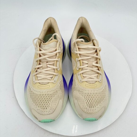 Lululemon Blissfeel Women Size 6.5 Cream Beige Purple Green Running Shoes - Picture 3 of 11